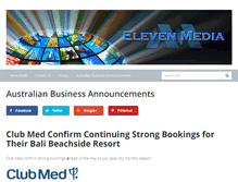 Tablet Screenshot of elevenmedia.com.au